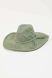 Peneran-Braided Strap Wide Brim Hat