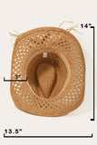Peneran-Cowrie Shell Beaded String Straw Hat