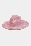Peneran-Checkered Straw Weave Sun Hat