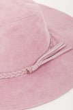 Peneran-Braided Faux Suede Hat
