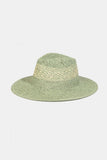 Peneran-Contrast Wide Brim Straw Hat