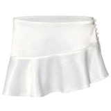 Peneran-Atara Pleated Mini Satin Skirt