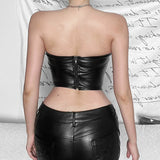 Peneran-Journie Fauz Leather Top
