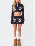 Peneran-Mavis Knitted Skirt Set
