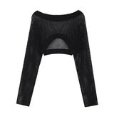 Peneran-Maxine Knitted Crop Top