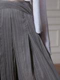 Peneran-Waist Cross Tie-dye Printed Wide-leg Pants