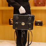 Peneran Japanese Preppy Style JK Uniform Shoulder School Bags Women PU Leather Large Briefcase Tote Handbag For Girls Backpack