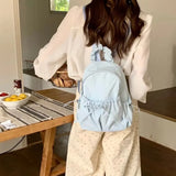 Peneran Korean Style Womens Backpack Aesthetic Fashion Elegant Students Small Travel Backpack Lightweight Casual Luxury Female Bag