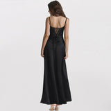 Peneran Summer Black Spaghetti Strap Lace Up Formal Dress Sequin Hollow Out Prom Party Evening Dress Women New In Dress