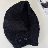 Peneran-Korean Balaclava Hat Women's Winter Versatile Warm Windproof Ear Protection Hat Knitted Wool Scarf Integrated Beanie Hats Bonnet