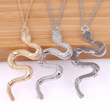 Peneran-New Animal Snake Necklace For Women Teens Girls Cute Snake Pendant Necklaces Punk Fashion Jewelry Gifts O Chains