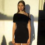 Peneran- Irregular Dress Women Hispter Summer Trend Hollow Knot Solid Simple Casual Stretch Streetwear Thin Midnight Bodycon