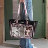 Peneran Plaid Fashion Womens Shoulder Bag Luxury Lolita Jk Niche Designer Ita Tote Bag Leather Casual Doll Harajuku Ladies Handbag