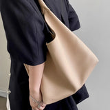 Peneran Korean Fashion Womens Shoulder Bag Apricot Elegant Gentle Summer Large Capacity Leather Tote Bag Casual Daily New Handbag
