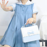 Peneran Cute Lolita Bag Female Japanese Harajuku Bowknot Crossbody Shoulder Bag Kawaii Girls Backpack Handbags For Women 3 Purpose
