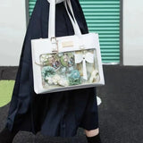 Peneran Jk Lolita Handbag Japanese Style Pu Leather Solid Color Bow Chain Ita Bag Sweet Cute High Quality Designers Crossbody Bag