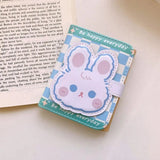 Xiuya Cute Bunny Folding Wallets for Women Elegant Plaid Fashion Small Pu Leather Card Wallet Designer Casual 2024 Female Purse