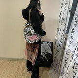 Peneran Cute Cat Backpack Women Patchwork Fashion Large Capacity University Backpack Harajuku Daily New Female Designer Luxury Bag