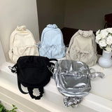 Peneran Korean Style Womens Backpack Aesthetic Fashion Elegant Students Small Travel Backpack Lightweight Casual Luxury Female Bag