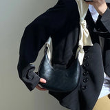Peneran Bow Tie Shoulder Bag Spring Korean Fashion Handbags for Women 2024 Casual PU Leather Solid Colour Elegance Coin Purse