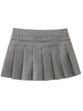 Peneran-Zlata Pleated Mini Skirt