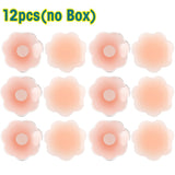 Peneran - 2/12pcs Reusable Nipple Covers, Strapless Invisible Self-adhesive Breast Lift Pasties, Women's Lingerie & Underwear Accessories
