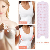 Peneran - 10Pcs Disposable Nipple Stickers, Invisible Self-Adhesive Anti-sagging Nipple Pasties, Women's Lingerie & Underwear Accessories