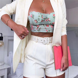 Graduation Gifts  Two Piece Set Women Blazer Shorts Suit Spring New Sexy Solid Long Sleeve Jacket Female Fashion Temperament Casual Belt Shorts