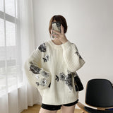 Christmas Gift 2021 Sequined Woman Sweaters Knitted Autumn Casual O-neck Pull Femme Lantern Long Sleeve Warm Winter Black Pull Femme Hiver