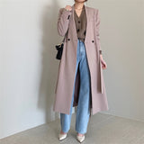 Thanksgiving Day Gifts NEW 2022 New Fashion Casual Simple Classic Slim Long Suit Coat Chic Business Jacket Windbreaker Suit Collar Office Lady Coat