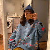 Peneran Spring Women Clothes Sweatshirt Teen Street Harajuku Hip Hop Pastel Sweatshirt for Women Printing Loose Leisure Sweatshirt
