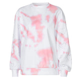 Christmas Gift  Autumn New tie-dye Printing Long-sleeved Top T-shirt For Women Suitable For Sports And Leisure Fashion Street Shooting