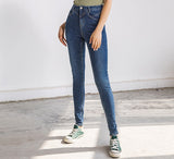 Jeans Woman Ripped High Waist Pants Skinny Slim Elasticity Denim Trousers Female Capri Classic Pencil Pants Oversize Fashion