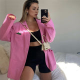 Christmas Gift  Pure Cotton Loose Women Suit Jacket 2021 Spring Summer Female Outerwear Elegant Chic Single-breasted Women Blazer Femme