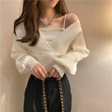 Peneran Pullovers Women Knitting Elegant Solid All Match Ladies Casual Korean Style Daily Loose Design Spring Fashion Popular College