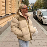 Winter Fleece Jacket Women Faux Shearling Outerwear Coats Female Suede Fur Jackets Coat Man Warm Thickened Lamb Puffer Jacket