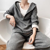 Thanksgiving Day Gifts NEW Women Fall Winter Oversized Hoodies Pants Two Piece Set Hooded Sweater Korean Casual Tracksuits Sweatshirt Lady Suit
