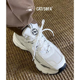 PENERAN Women's Sneakers Sports Shoes Fashion 2023 Casual Running Flats White Harajuku Comfortable Dropshipping