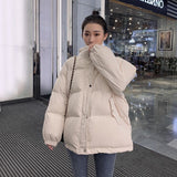 Christmas Gift Winter Women Parkas Coat Autumn Casual Loose Solid Oversized Thick Warm Padded Female Hooded Snow Jacket Parkas Coat Outwear