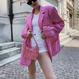 Christmas Gift Casual Woman Pink Oversized Cotton Jackets 2021 Spring Fashion Ladies Soft Loose Outwear Female Sweet Cool StreetWear Coats