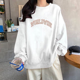 Women's White Pullover Spring Autumn Thin Long-sleelve Top 2021 New Wide Trendy Clothes For Women Loose Casual Ladies Sweatshirt