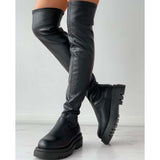 Brand New Female Platform Thigh High Boots Fashion Slim Chunky Heels Over The Knee Boots Women Party Shoes Woman