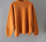 casual spring autumn oversize sweater pullovers Women basic loose O-neck THICK Sweater female knit jumper