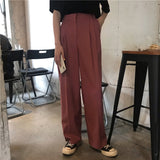 Peneran Christmas Gift  Straight Large Size Casual Solid Wide Leg Trousers Streetwear Suit Full-Length Hot Selling Chic Loose High Quality Pants