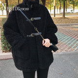 Christmas Gift Imitation Lambswool Winter Women Coat 2020 New Korean Thick Female Jacket