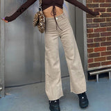 Amozae-High Waist Colored Jeans Y2K Outfits 2024 Ladies Vintage Straight Streetwear Wide Legs Summer Yellow Denim Pants Women Trousers