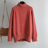 Christmas Gift Women Turtleneck Wool Sweater Autumn Winter Oversize Warm Pullovers Sweater Long Sleeve Loose Jumper
