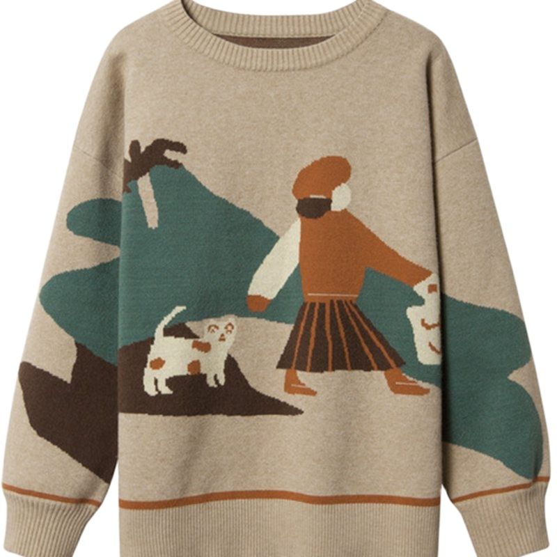Peneran Ins Autumn Winter Sweaters Women Fashion Cartoon Sweater O-neck Women Knit Sweaters