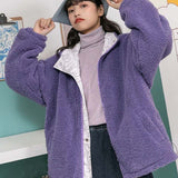 Jackets Winter Women Coat Imitation Lambswool Double Sided Can Wear  Korean Students Fashion Female Jacket Jaqueta Feminina