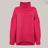 Peneran Spring And Autumn Women Solid Round Collar Knitted Pullover Sweater Fashion Female Casual Lantern Sleeve Sweater